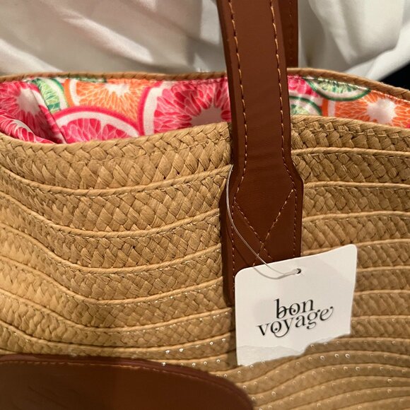 Weaved Citrus Beach Bag - Picture 4 of 6